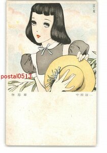 XyL5102●勿忘草 中原淳一 *傷み有り【絵葉書】