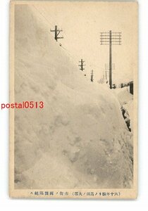 XyS1100●新潟 60年振りの高田の大雪 市街の両側隔絶す *傷み有り【絵葉書】