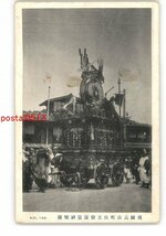 XZJ9269【新規】岐阜 飛騨高山町山王祭屋台神楽台 *傷み有り【絵葉書】_画像1