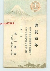 Art hand Auction Xq1092●Tarjeta de Año Nuevo Aichi Nagoya Fuji Shokai [Postal], antiguo, recopilación, bienes varios, Tarjeta postal