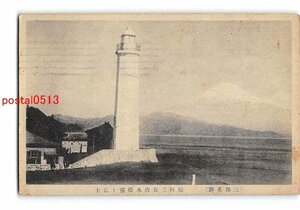 Xr5864●静岡 三保清水灯台の富士山【絵葉書】