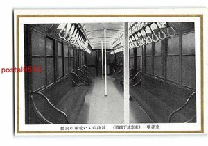 Xr6300●東京 地下鉄 電車内部 *傷み有り【絵葉書】