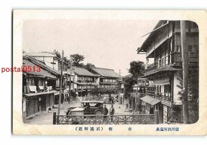 Xu5406●長野 信州別所温泉 市街 石湯付近【絵葉書】