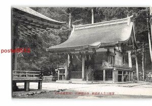 Xv0836●滋賀 官幣日吉大社攝社 白山姫神社 国宝建造物【絵葉書】