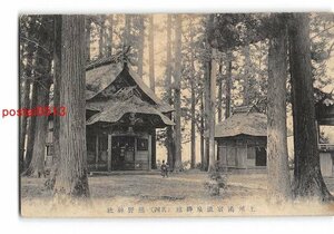 Xx5316●群馬 上州湯宿温泉勝地 その4 熊野神社【絵葉書】