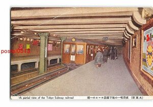 XyD7635●東京 大東京 東洋唯一の地下鉄道ホームの一部 *傷み有り【絵葉書】