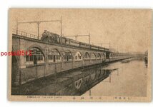 XyH7255●東京 高架鉄道 機関車 *傷み有り【絵葉書】_画像1