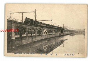 XyH1993●東京 高架鉄道 機関車 *傷み有り【絵葉書】