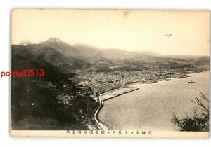 XyM7053●大分 高崎山より見たる別府温泉場全景 *傷み有り【絵葉書】