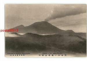 XyQ2535●長野 烈風中の浅間山噴火 *傷み有り【絵葉書】