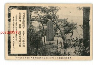 XyS4217●茨城 多賀郡坂上村水木郷社泉神社紀念碑 藤田東湖の詩 *傷み有り【絵葉書】