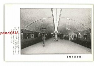 XyW1381●大阪 地下高速電車 *傷み有り【絵葉書】