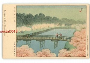 XyW8243●北海道 五稜郭の桜 吉田初三郎画伯筆 *傷み有り【絵葉書】