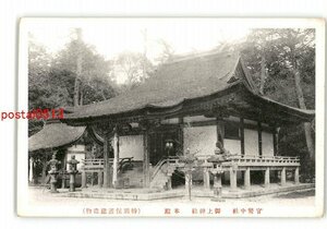 XyX4037●滋賀 官幣中社 御上神社 本殿 特別保護建造物 *傷み有り【絵葉書】