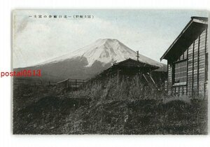 XyZ7953●静岡 富士裾野 北口廠舎の富士山 *傷み有り【絵葉書】