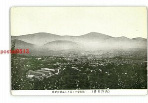 XyX6963●長野 長野名勝 往生寺より見たる長野市全景 *傷み有り【絵葉書】