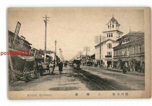 XZA4967●北海道 旭川 二條通 馬車鉄 *傷み有り【絵葉書】