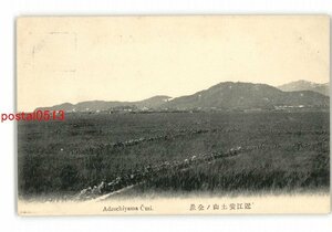 XZB4311●滋賀 近江安土山の全景 *傷み有り【絵葉書】