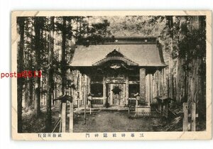 XZD3782●埼玉 三峯神社隨神門 *傷み有り【絵葉書】