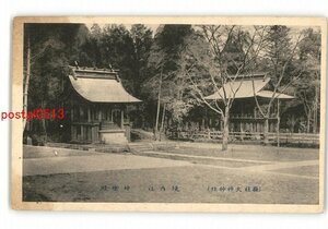 XZD2593●県社大神神社 境内社 神楽殿 *傷み有り【絵葉書】