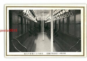 XZI5030●東京 東洋唯一 東京地下鉄道 気持のより電車の内部 *傷み有り【絵葉書】