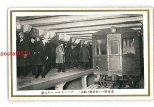 XZI4968●東京 東洋唯一 東京地下鉄道 プラットホームの光景 *傷み有り【絵葉書】