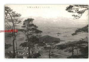 XZJ3923●福島 信夫山より吾妻山を望む *傷み有り【絵葉書】