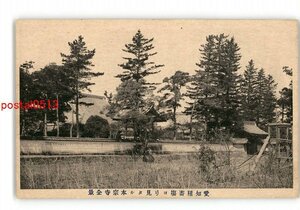 XZJ6737●愛知 愛知県種畜場より見たる本宗寺全景 *傷み有り【絵葉書】