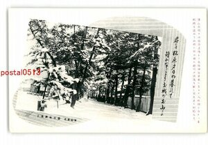 XZJ2953●岡山 津山風光 雪の松原通り *傷み有り【絵葉書】