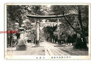 XZJ2519●埼玉 官弊大社氷川神社 大鳥居 *傷み有り【絵葉書】