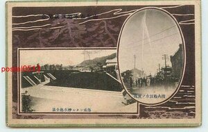 Xi6225●山形 山形市水道 消火栓放水 浄水池【絵葉書】