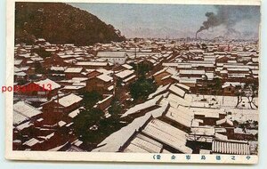 Xm6195●徳島 雪の市街 その2【絵葉書】