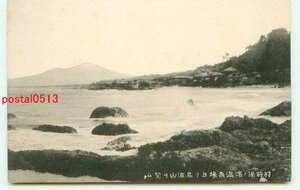 H8665●山形 湯野浜温泉場より鳥海山【絵葉書】