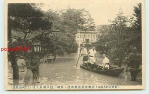 Q8110●東京 明治43年大洪水？ 三圍神社付近【絵葉書】