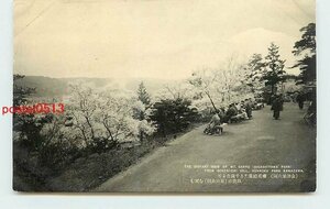 Xb5034●石川 金澤兼六園 桜の千歳台より臥龍山【絵葉書】