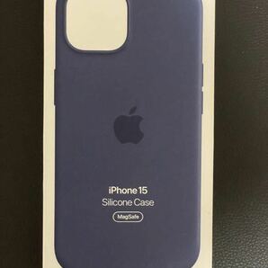 Apple アップル 純正 iPhone 15 シリコンケース・ストームブルー 新品の画像1