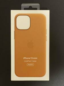 Apple アップル 純正 iPhone 13 mini レザーケース・ゴールデンブラウン 新品