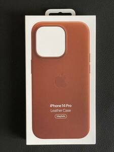 Apple Apple оригинальный iPhone 14 Pro кожанный кейс * янтарь новый товар 