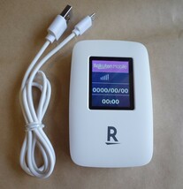外観美品 楽天 Rakuten WiFi Pocket R310 楽天モバイル モバイルルーター Wi-Fiルーター Wi-Fi ポケット 白 ホワイト_画像1
