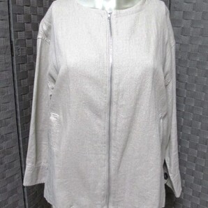 ☆新品☆ワールド Pink Adobe ピンクアドベ 麻ジャケット ベージュ Lサイズ