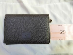  Valentino karute-ni leather change purse . attaching purse, folding twice purse, wallet 185 jpy sending unused 