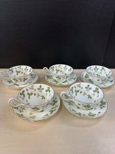 WEDGWOOD ウェッジウッド ワイルドストロベリー カップ&ソーサー 5客セット 