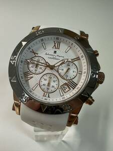 Salvatore Marra クロノグラフ クォーツ メンズ 腕時計 SM-16109-1 ラバーベルト 稼働品