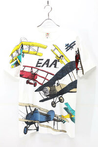 Used 90s FRUIT OF THE LOOM Cessna Plane All Over Art Graphic T-Shirt Size L 古着