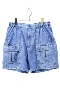Used 00s SAVANE Blue Denim Gimmick Pocket Short Pants Size W33- 古着
