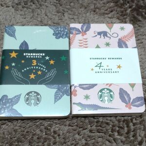 新品未開封　スターバックス　STARBUCKS　モレスキン　MOLESKINE 3周年　4周年　2種類セット