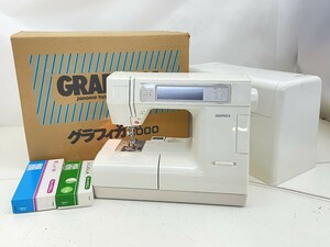 A024-N29-3315 JANOME ジャノメ GRAPHICA グラフィカ 8000 ケース付き 糸付き コンピューターミシン 裁縫 手工芸 ハンドクラフト 現状品②