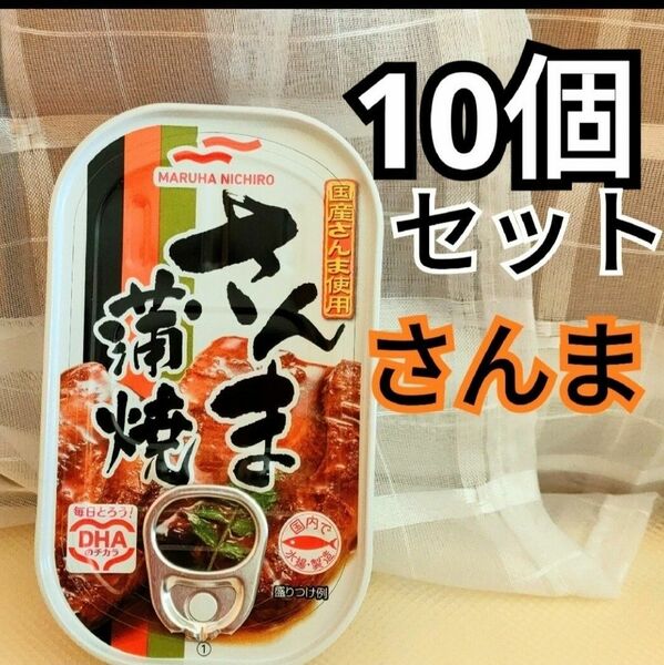 ・マルハニチロ さんま蒲焼缶詰め　10缶セット　マルハさんま蒲焼き　