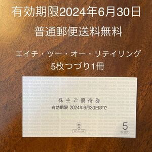 有効期限2024年6月30日 H2O エイチツーオーリテイリング 株主ご優待券 5枚つづり1冊　①