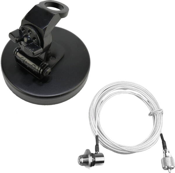 【送料無料】2軸可動式マグネットアンテナ基台+SC316(1.5D-2V相当)同軸ケーブル5m MJL-MP接栓 車載アンテナ